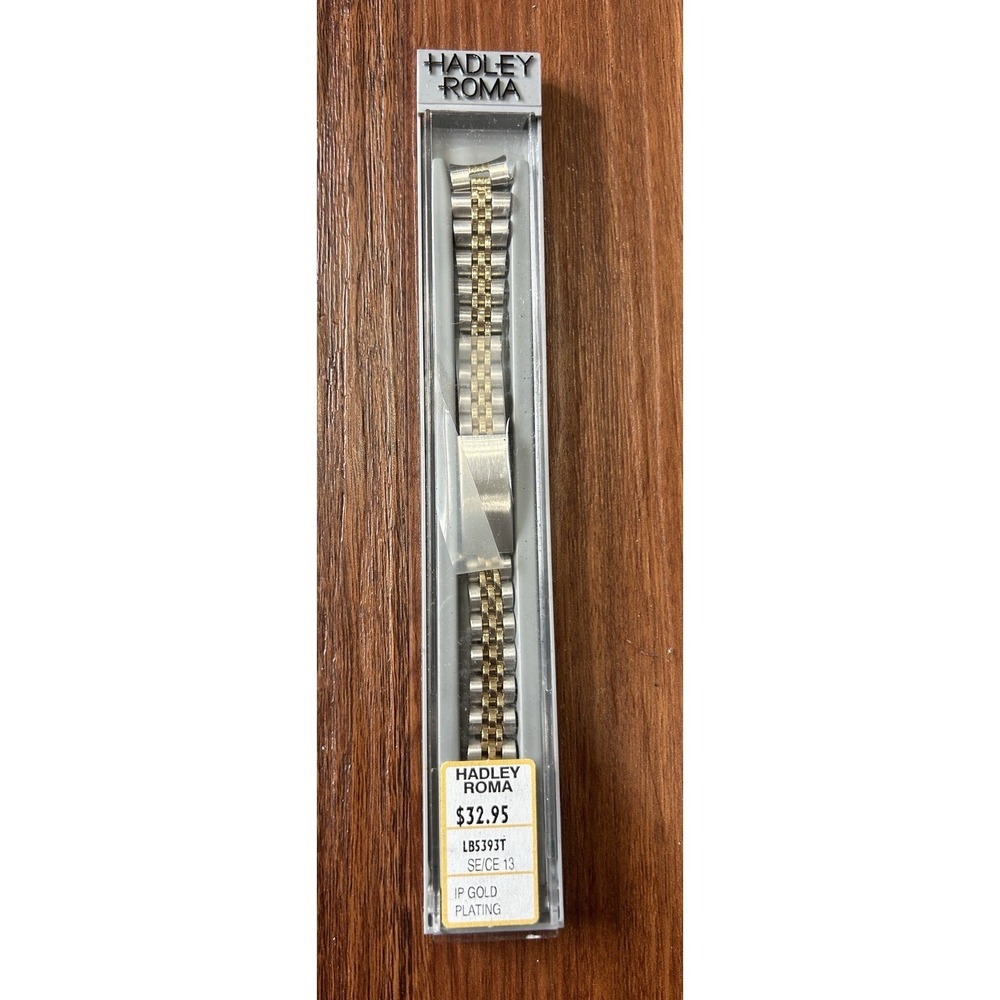 NOS HADLEY ROMA LB5393T SE/CE‎ 13mm IP GOLD PLATED Watch Band